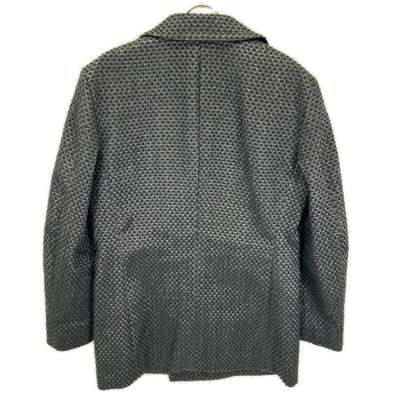 ISSEY MIYAKE MEN 14AW Geometric Wool Pea Coat Size 3