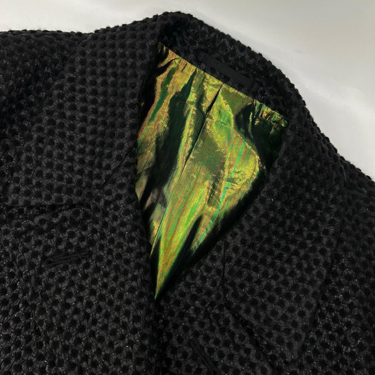 ISSEY MIYAKE MEN 14AW Geometric Wool Pea Coat Size 3