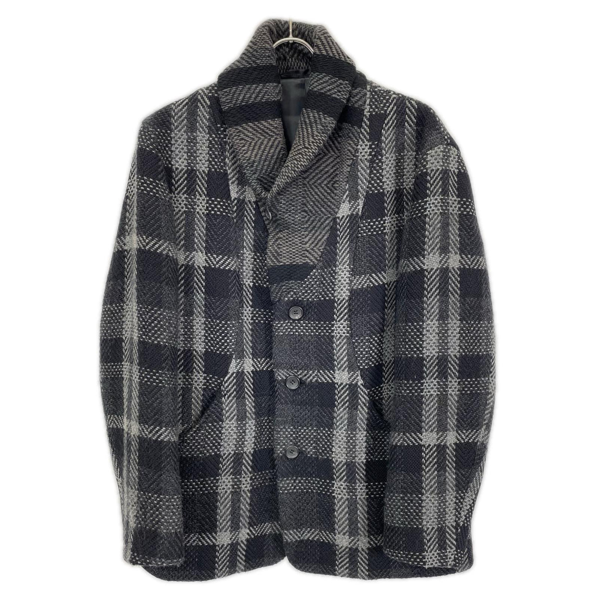 ISSEY MIYAKE 11AW Wool Shawl Collar Coat Black Size 2