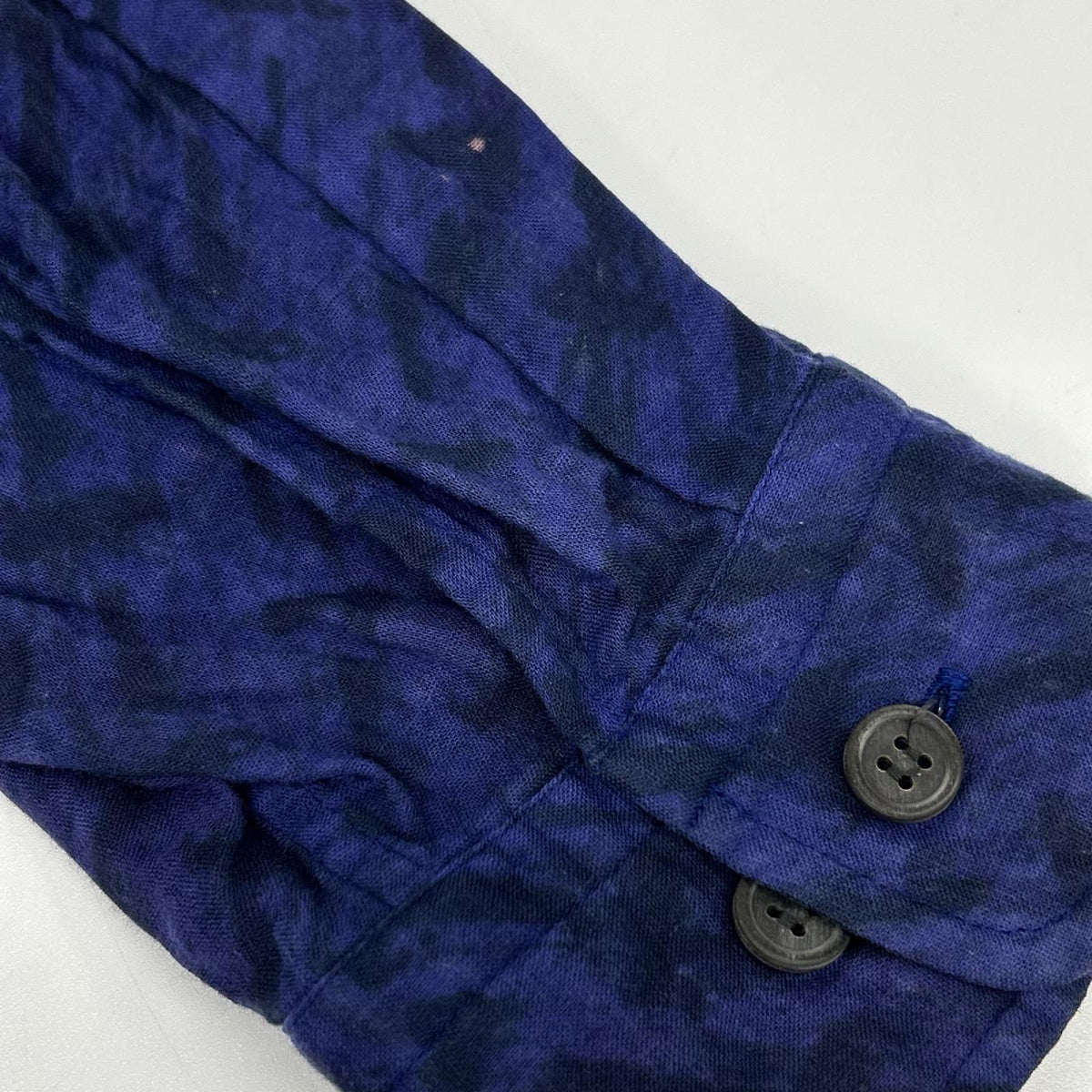 ISSEY MIYAKE MEN 13AW Blue All-Over Cotton Shirt Size 3
