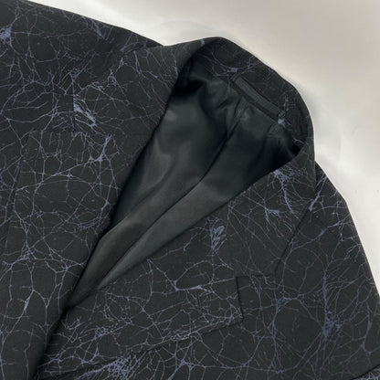 ISSEY MIYAKE MEN 14AW Crack Pattern Wool Blazer Black Size 3