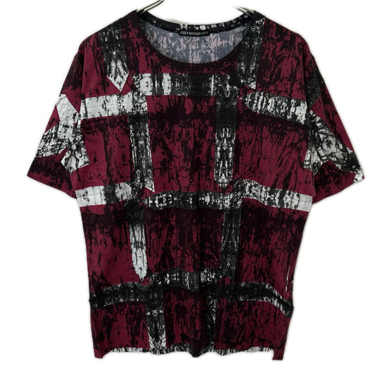 SS ME x ISSEY MIYAKE MEN 14SS Wrinkle T-Shirt Red/Gray Size 3