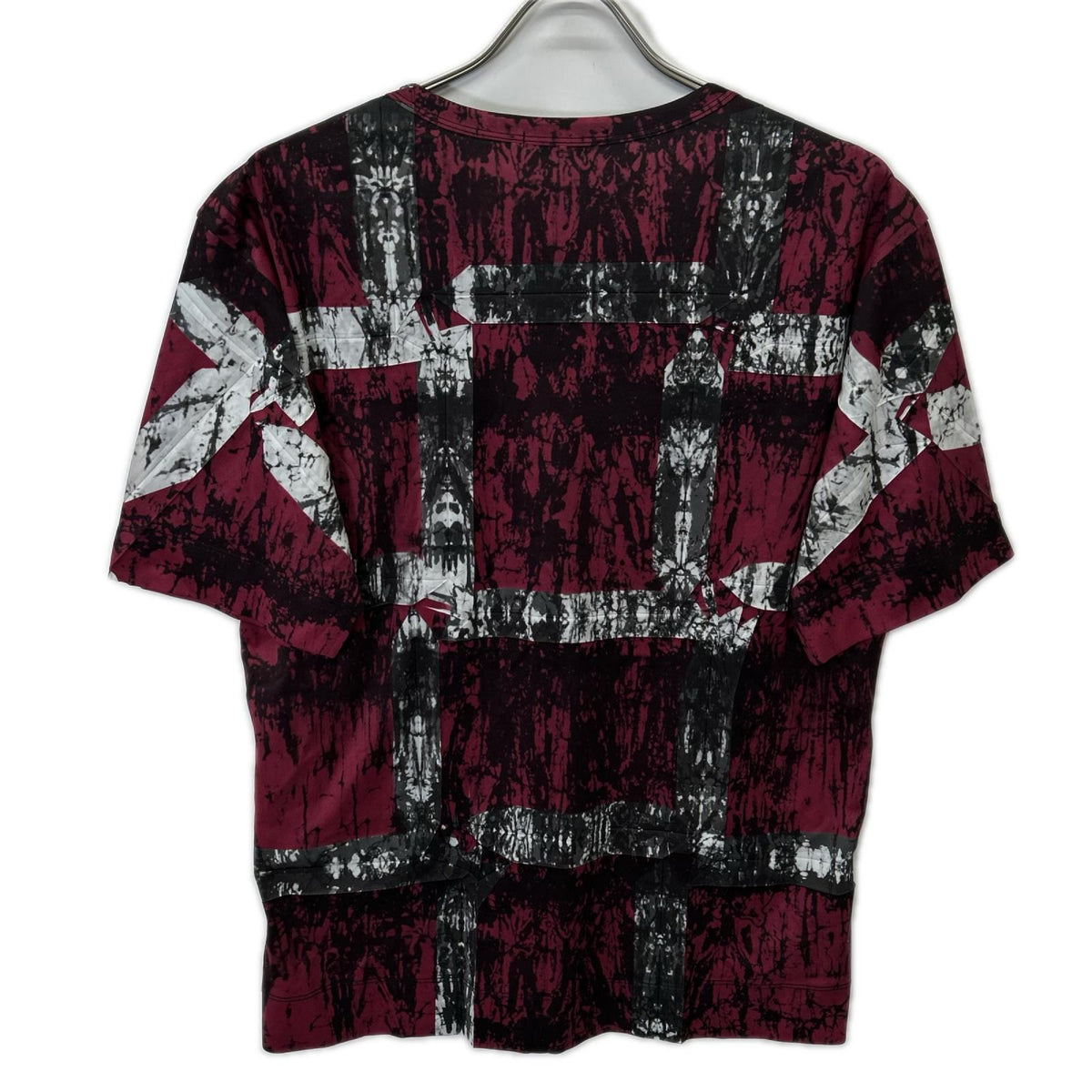SS ME x ISSEY MIYAKE MEN 14SS Wrinkle T-Shirt Red/Gray Size 3