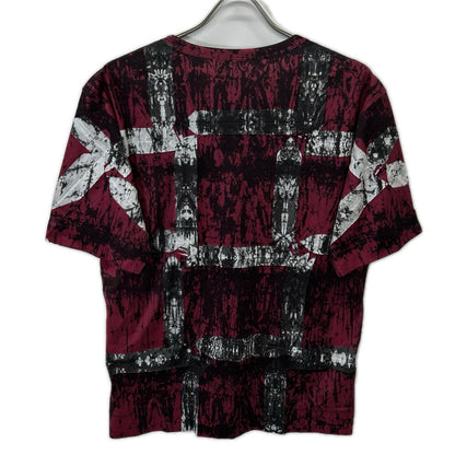 SS ME x ISSEY MIYAKE MEN 14SS Wrinkle T-Shirt Red/Gray Size 3