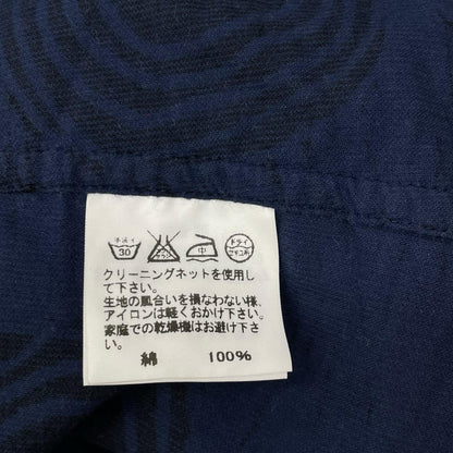 ISSEY MIYAKE MEN Corduroy Rose Pattern Shirt Blue Size 3