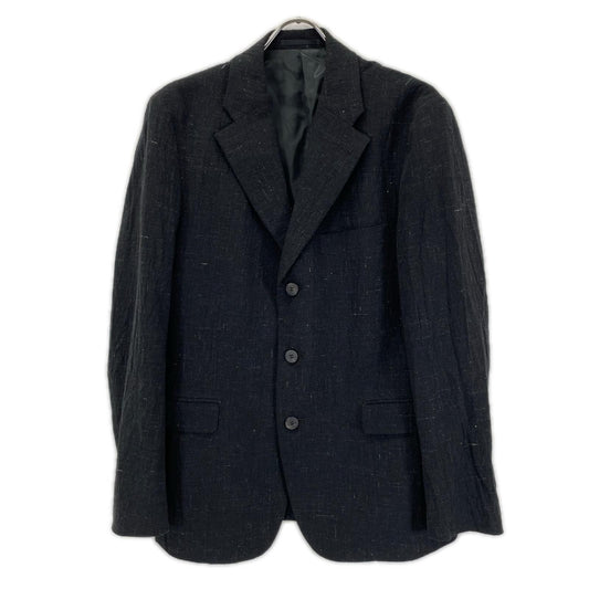 ISSEY MIYAKE MEN 16SS Linen Blend Wool Blazer Black Size 2