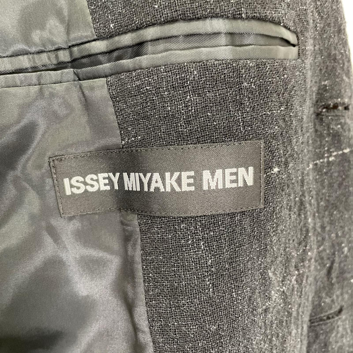 ISSEY MIYAKE MEN 16SS Linen Blend Wool Blazer Black Size 2