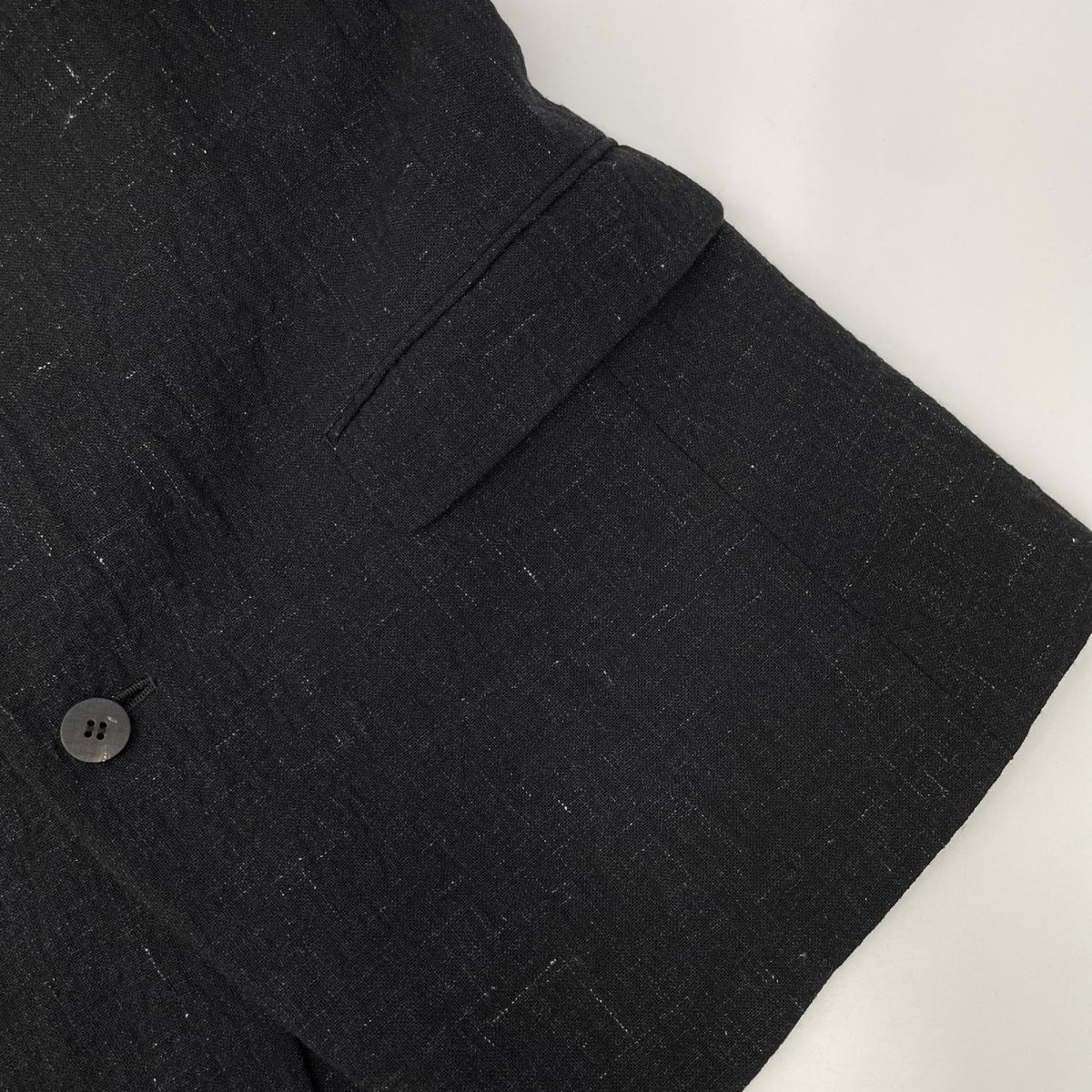 ISSEY MIYAKE MEN 16SS Linen Blend Wool Blazer Black Size 2