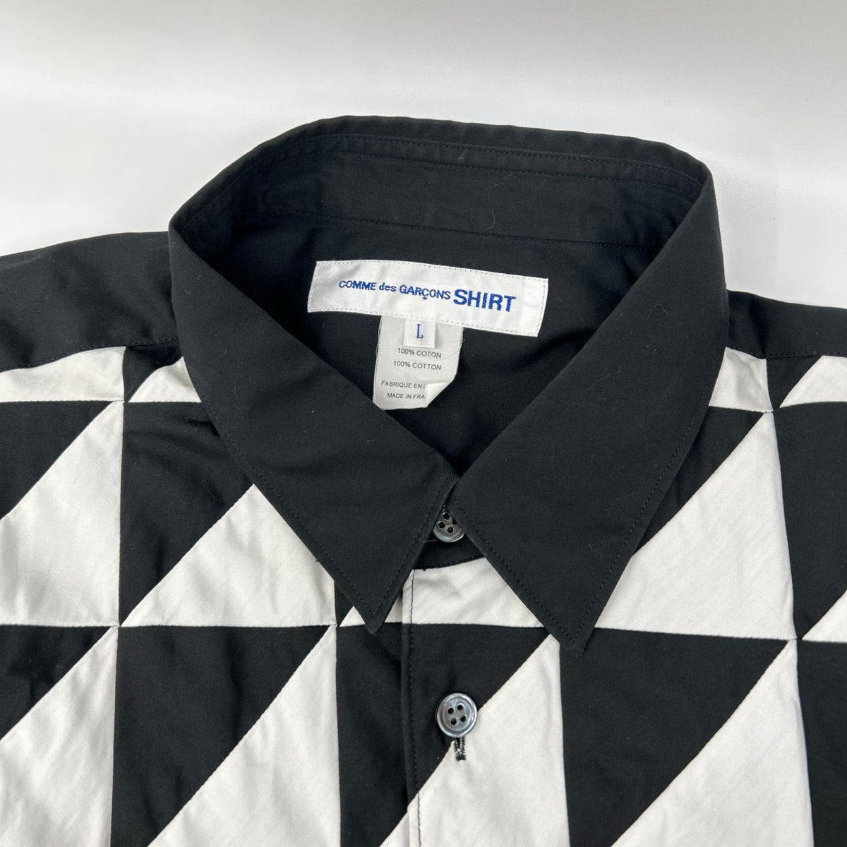 COMMEdesGARCONS SHIRT FG-B041 Shirt Black/White Size L