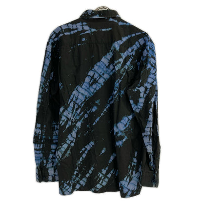 ISSEY MIYAKE MEN Black Blue Tie-Dye Pattern Shirt Size 3