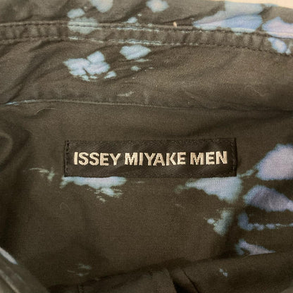 ISSEY MIYAKE MEN Black Blue Tie-Dye Pattern Shirt Size 3