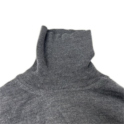ISSEY MIYAKE MEN ME53KN222 Turtleneck Gray Wool Sweater Size 3