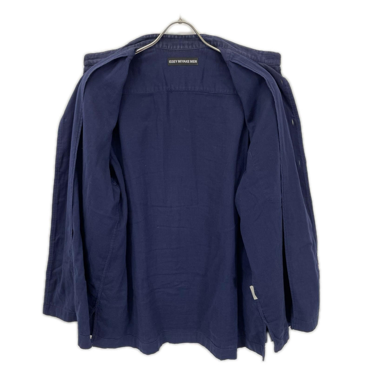 ISSEY MIYAKE MEN ME61FJ013 Band Collar Shirt Navy Size 3
