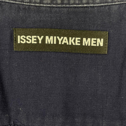 ISSEY MIYAKE MEN ME61FJ013 Band Collar Shirt Navy Size 3