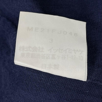 ISSEY MIYAKE MEN ME61FJ013 Band Collar Shirt Navy Size 3