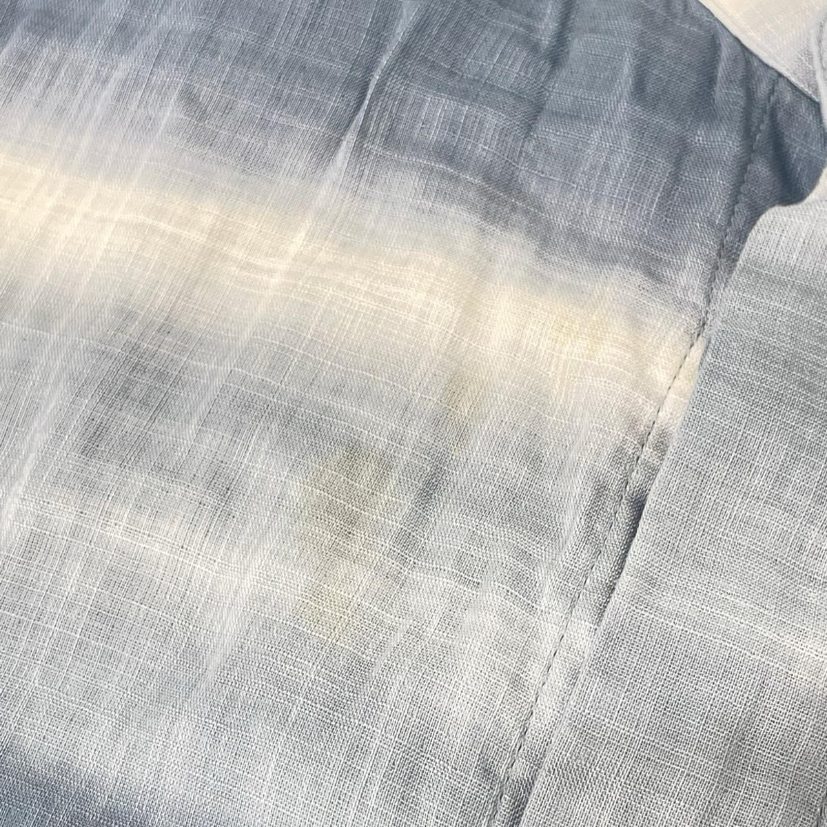 ISSEY MIYAKE MEN 15SS Blue Tie-Dye Band Cotton Shirt Size 3