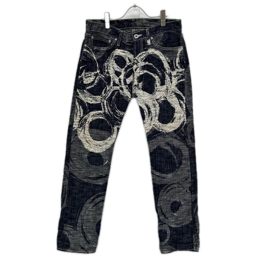 ISSEY MIYAKE MEN 12AW Graphic Jacquard Jeans Indigo Size 2