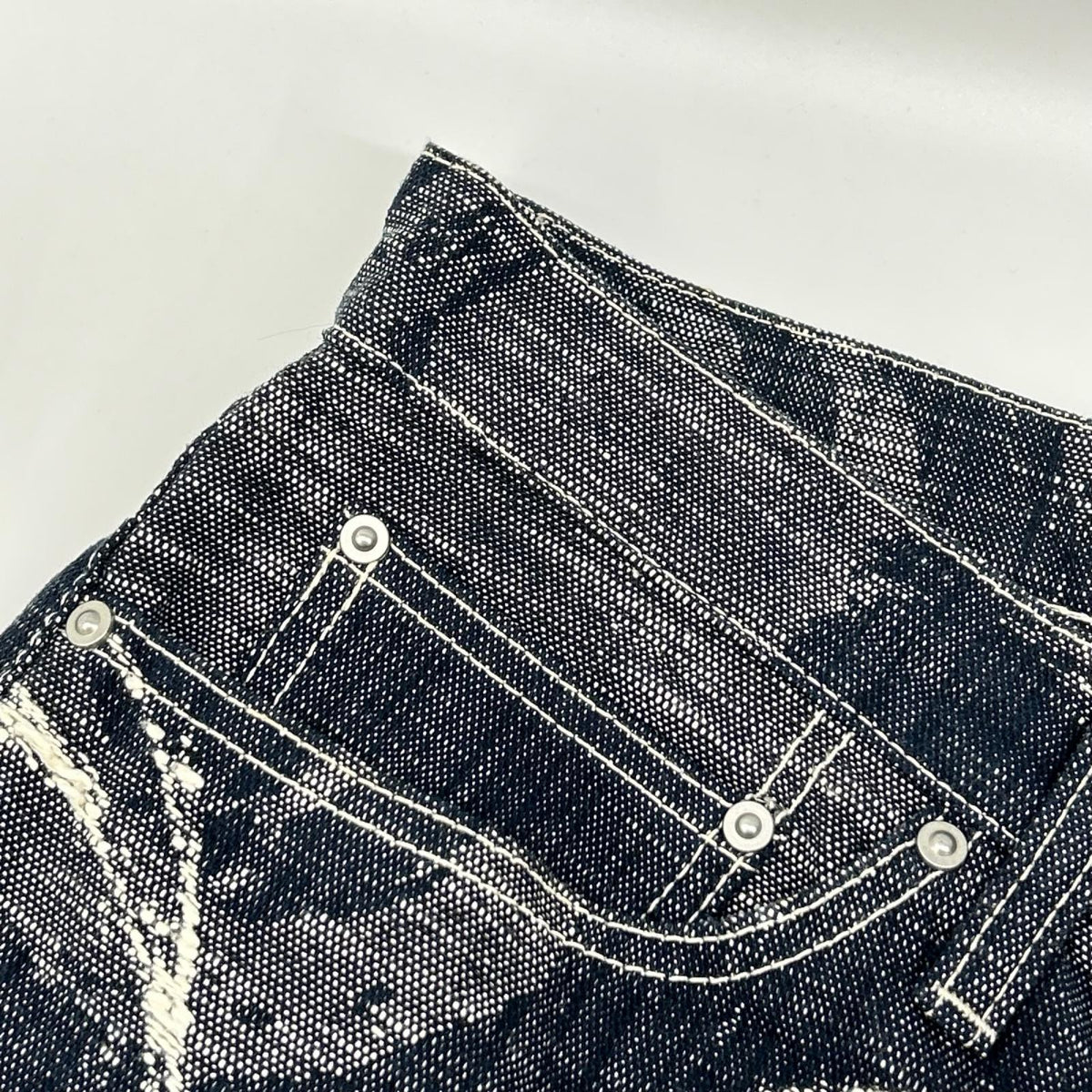 ISSEY MIYAKE MEN 12AW Graphic Jacquard Jeans Indigo Size 2