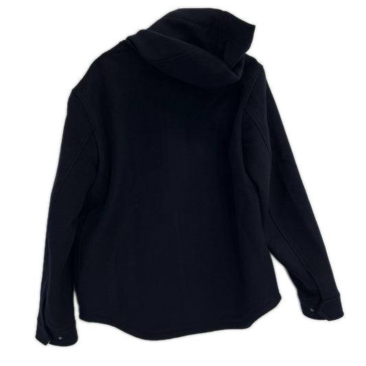 EMPORIOARMANI Navy Hooded Wool Shirt Jacket Size 52