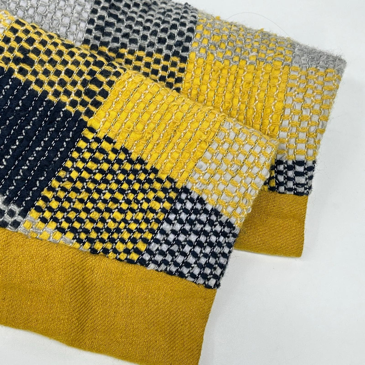 ISSEY MIYAKE MEN Sashiko Check 2B Blazer Yellow/Navy Size 2