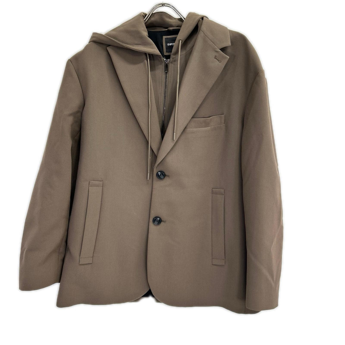 EMPORIOARMANI Hooded Layered Tailored Blazer Size 54