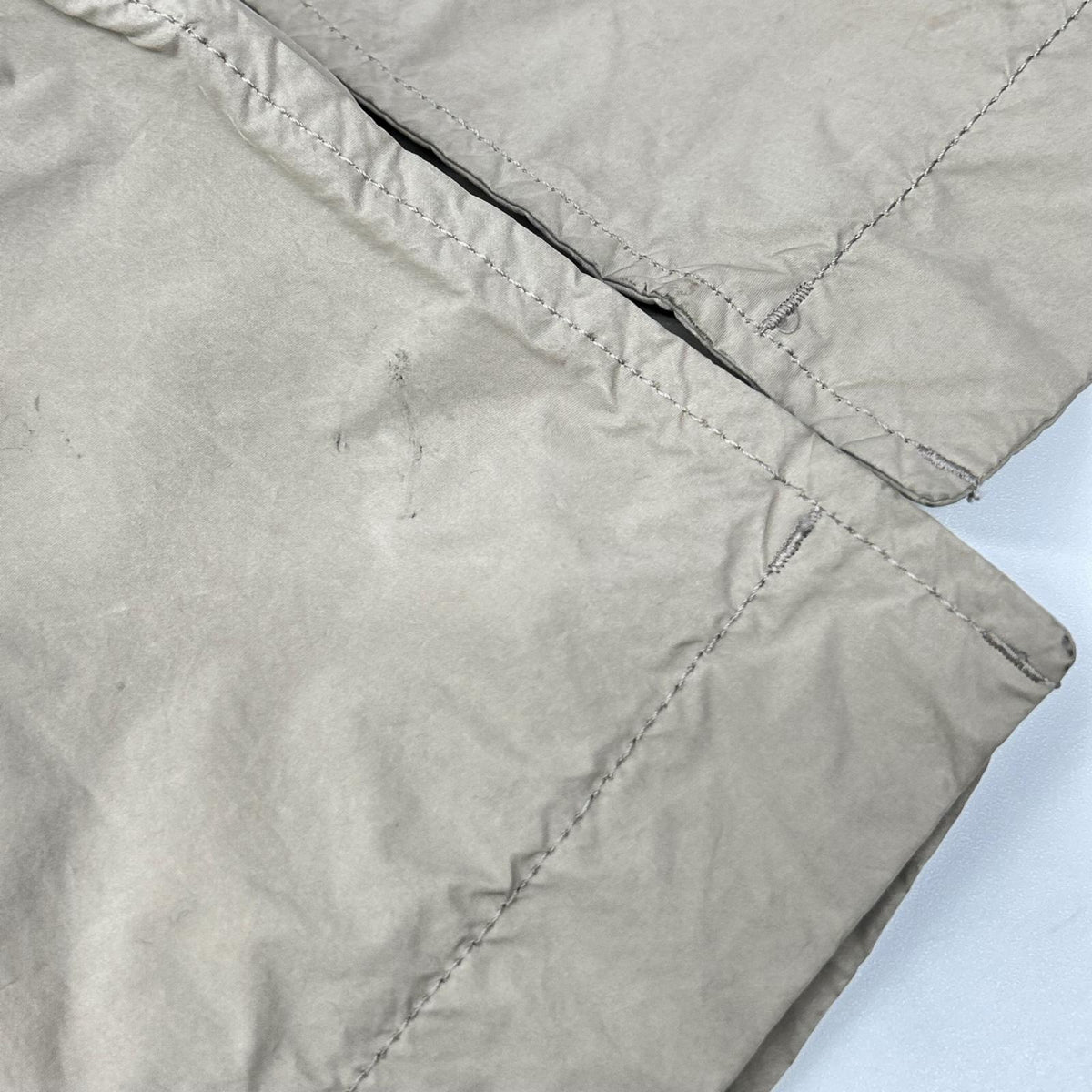 ISSEY MIYAKE MEN 12SS Beige Polyester Balmacaan Coat Size 2