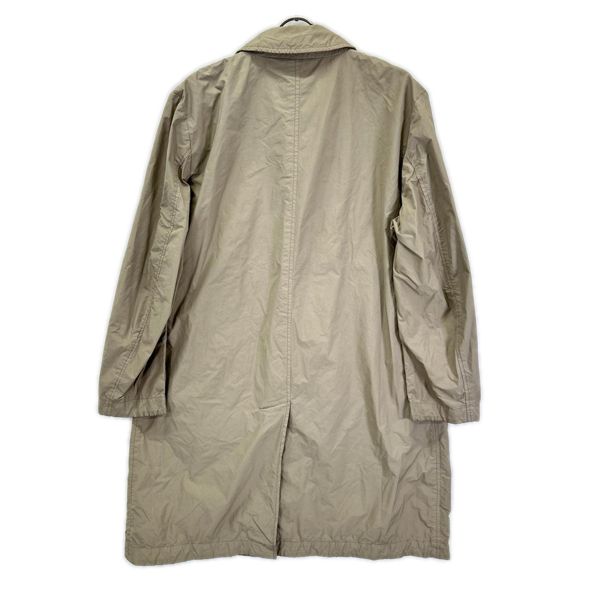 ISSEY MIYAKE MEN 12SS Beige Polyester Balmacaan Coat Size 2