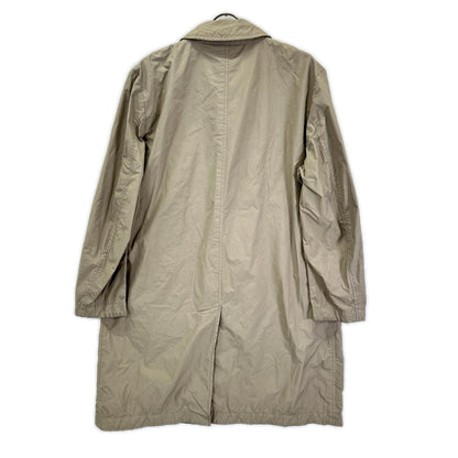 ISSEY MIYAKE MEN 12SS Beige Polyester Balmacaan Coat Size 2