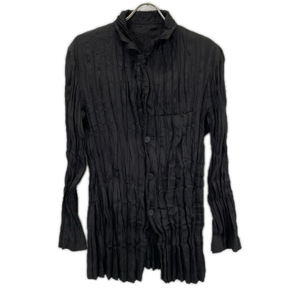 ISSEY MIYAKE MEN 13AW Pleated Jacket Black Size 4