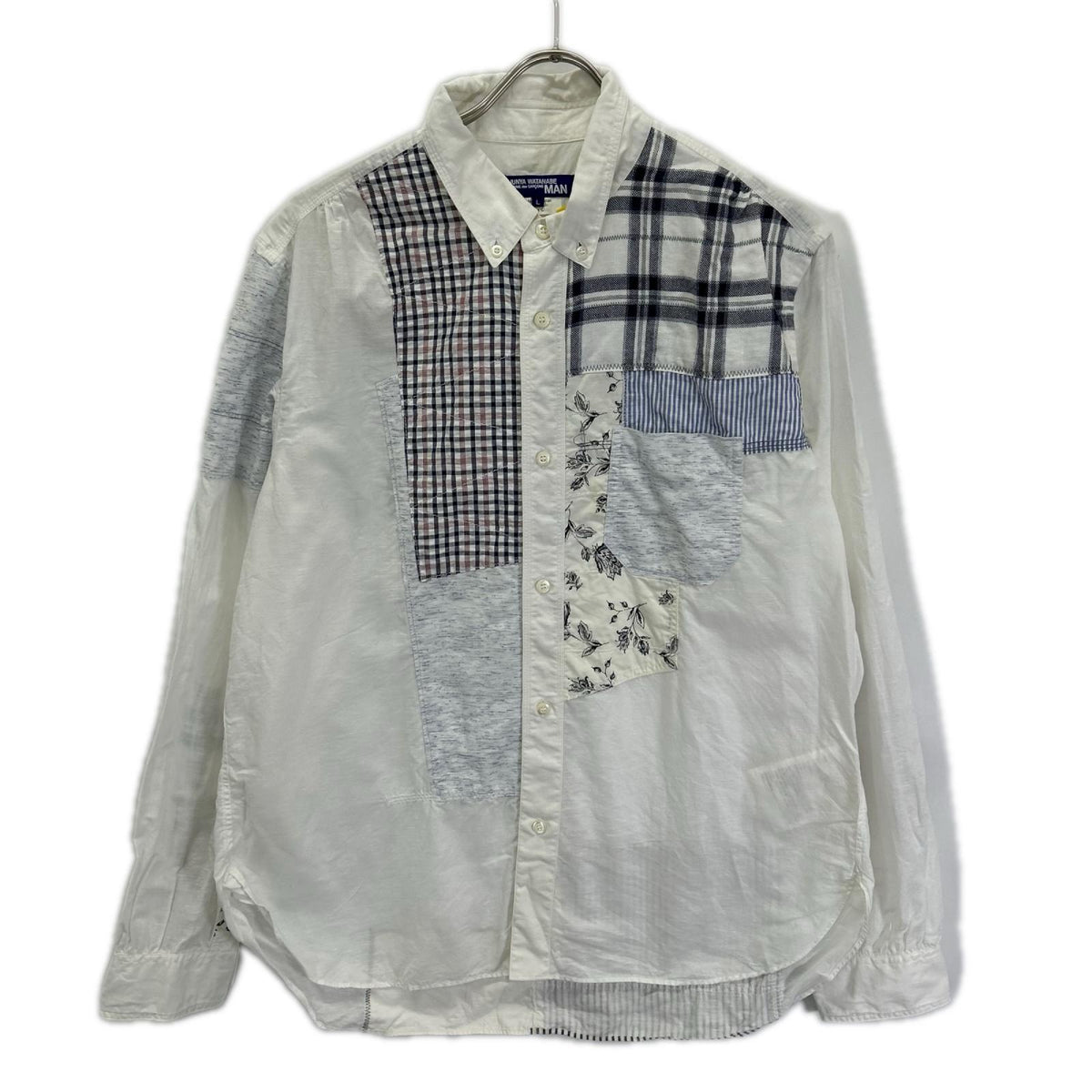 JUNYA WATANABE MAN 20SS White Linen Patchwork Shirt Size L