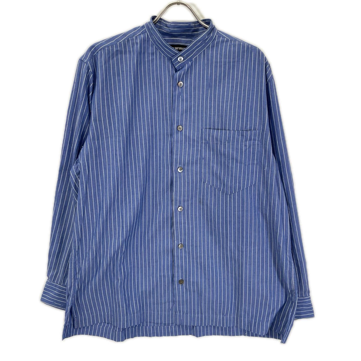 SS ME x ISSEY MIYAKE MEN SS12 Striped Band Shirt Blue/White Size 3
