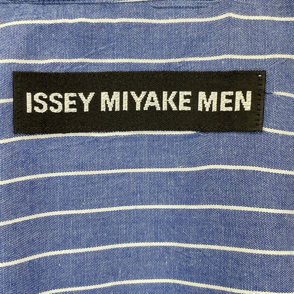 SS ME x ISSEY MIYAKE MEN SS12 Striped Band Shirt Blue/White Size 3