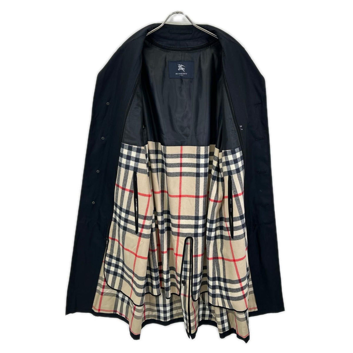 Burberry LONDON Navy Cotton Nova Balmacaan Coat