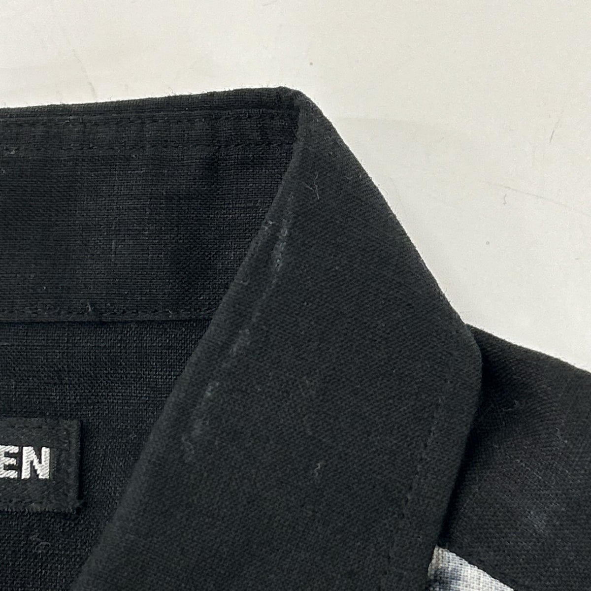 ISSEY MIYAKE MEN 99SS Itajime-Dyed Linen Shirt Black Size 3