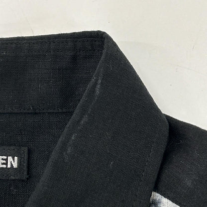 ISSEY MIYAKE MEN 99SS Itajime-Dyed Linen Shirt Black Size 3