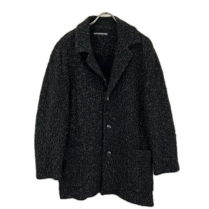 ISSEY MIYAKE MEN 12AW Black Tweed Knit Jacket Size 4