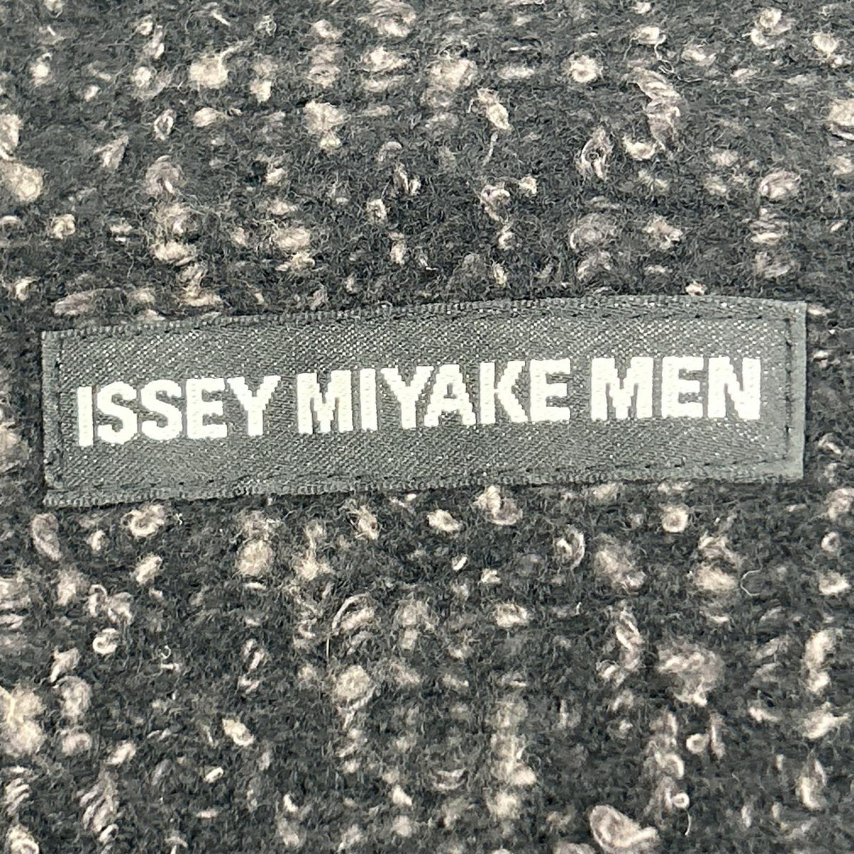 ISSEY MIYAKE MEN 12AW Black Tweed Knit Jacket Size 4
