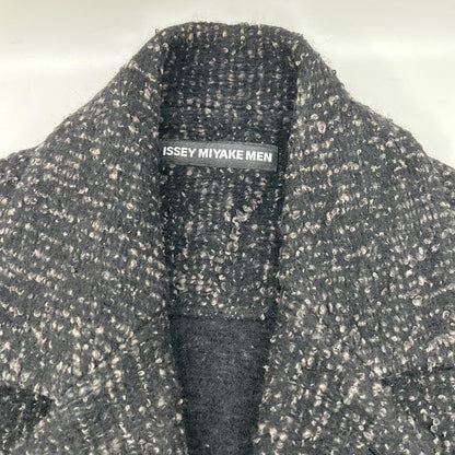 ISSEY MIYAKE MEN 12AW Black Tweed Knit Jacket Size 4