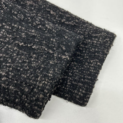 ISSEY MIYAKE MEN 12AW Black Tweed Knit Jacket Size 4