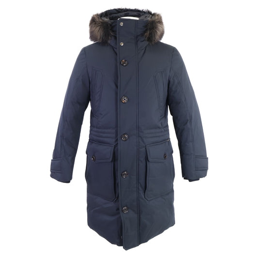 MOORER HELSINKY-ADS Fur Down Coat Dark Navy Size 44