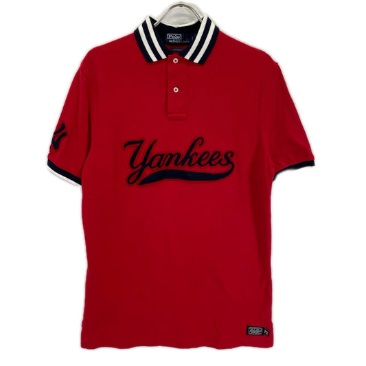 POLObyRalphLauren Red MLB NY Yankees Logo Polo Shirt Size S