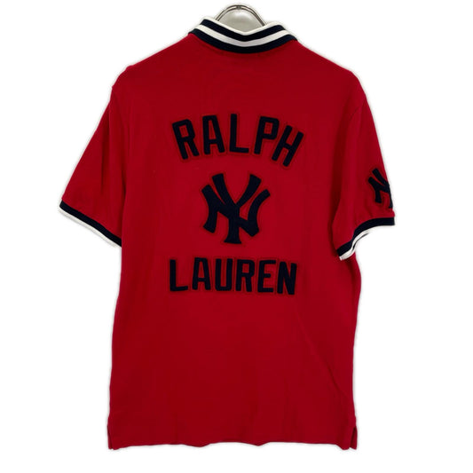 POLObyRalphLauren Red MLB NY Yankees Logo Polo Shirt Size S