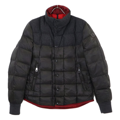 MONCLER Lumiere Camo Wool Panel Down Jacket Gray Size 2