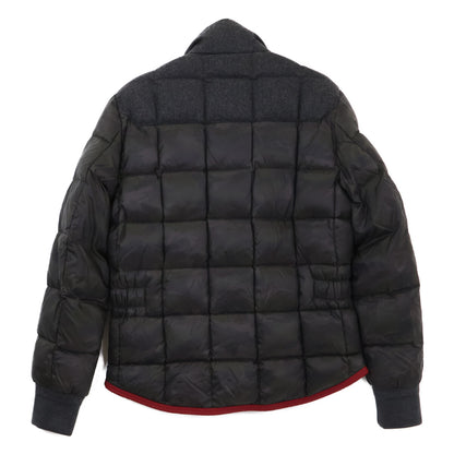 MONCLER Lumiere Camo Wool Panel Down Jacket Gray Size 2