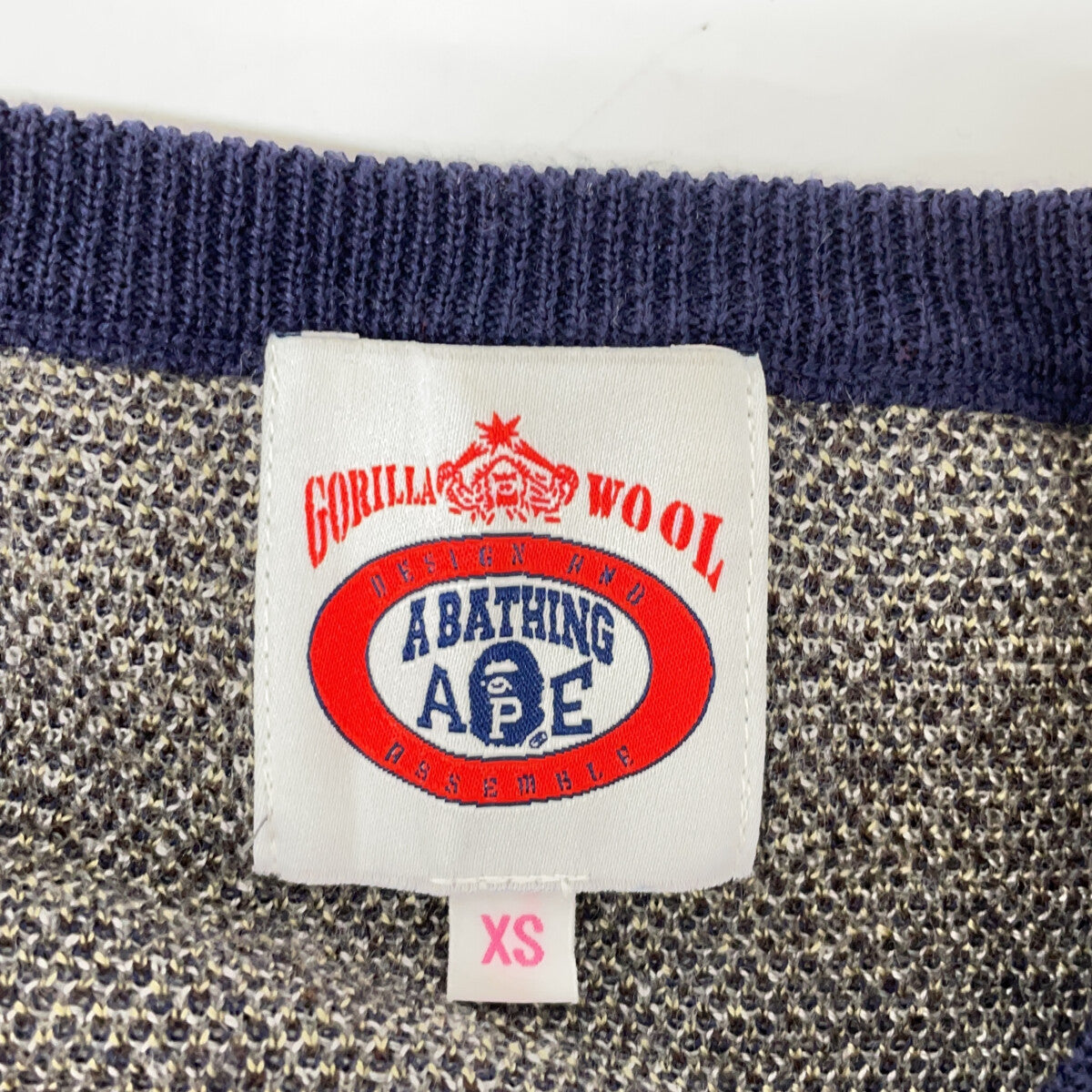 A BATHING APE Striped BAPEcafe Skull Sweater Size XS
