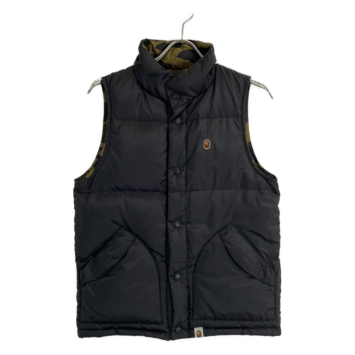 A BATHING APE APE Camo Reversible Down Vest Size S