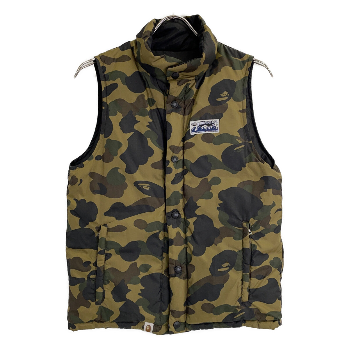 A BATHING APE APE Camo Reversible Down Vest Size S