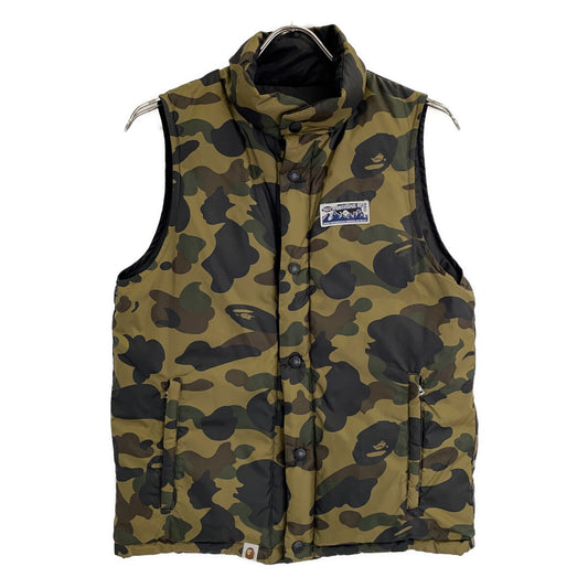 A BATHING APE APE Camo Reversible Down Vest Size S