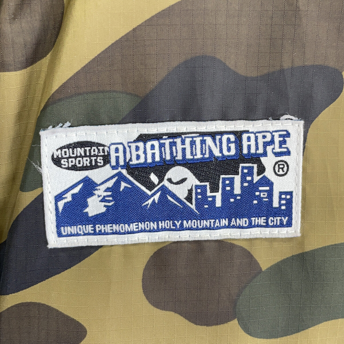 A BATHING APE APE Camo Reversible Down Vest Size S