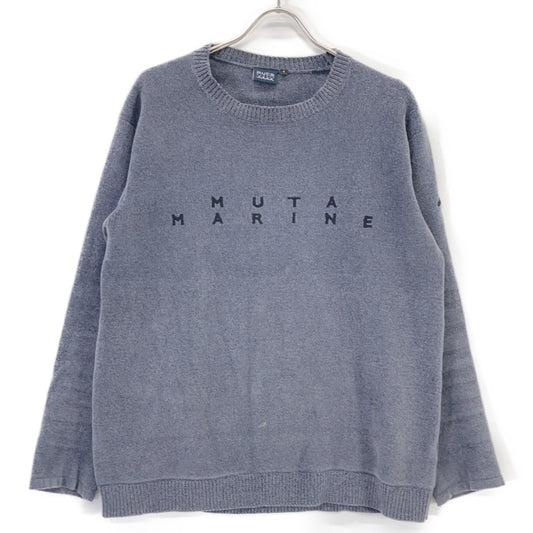 MUTA MARINE Chenille Knit Sweater Gray